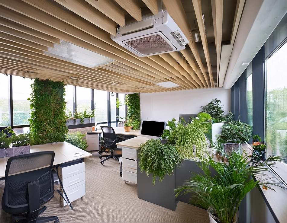 bureau équipé d'un systeme professionnel de climatisation
